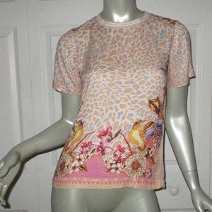 HALE BOB Pink Mixed Pattern Short Sleeve Tee